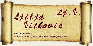 Ljilja Vitković vizit kartica